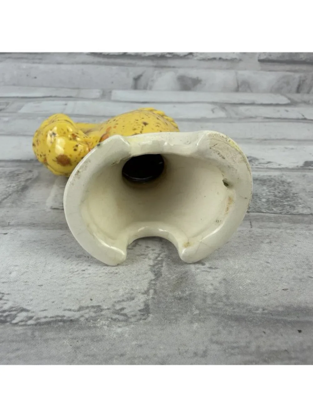 Pie Bird Vent Yellow Chicken Vintage Ceramic Rooster Pie Funnel Kitchen Decor
